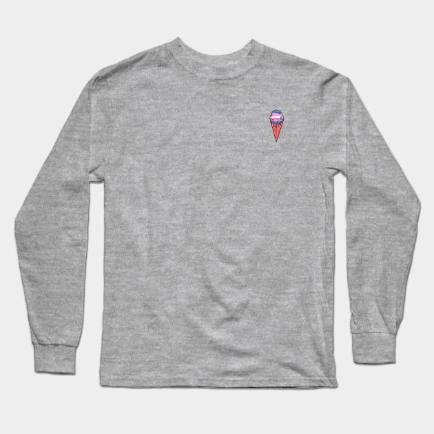 Trans Pride Cone (pocket) Long Sleeve T-Shirt by DixxieMae